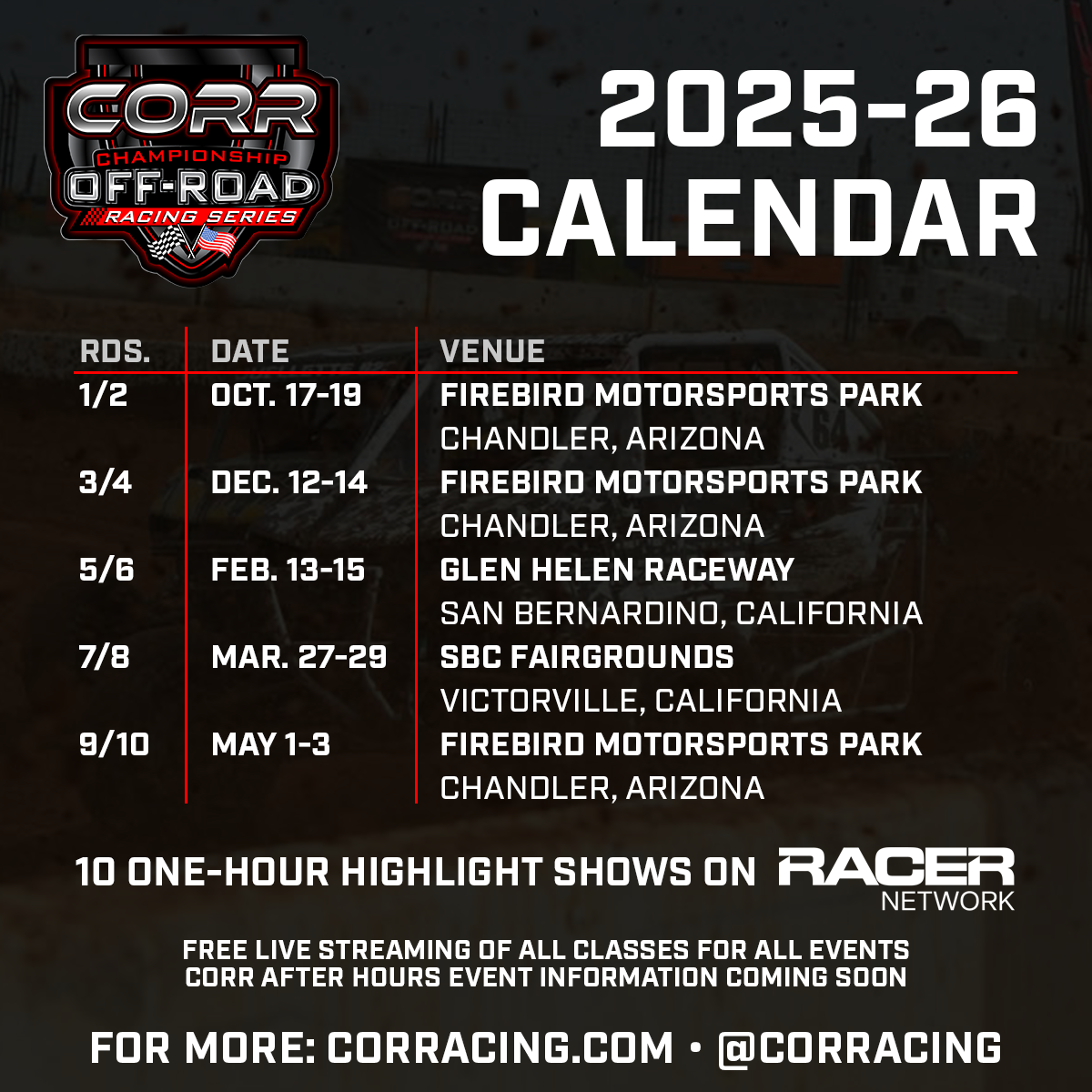 #CORR Returns Bigger Than Ever with Five-Event 2025-26 Season