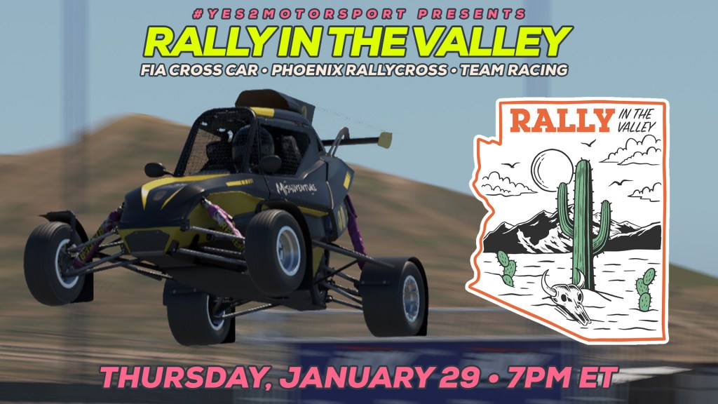 WATCH: #Yes2Motorsport Rally in the Valley | FIA Cross Car iRacing Team Race | 7PM&nbsp;ET